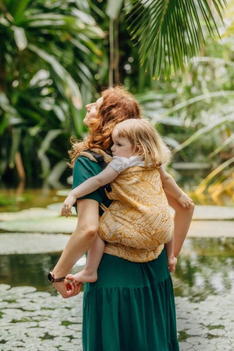 Nosidełko LennyPreschool z tkaniny żakardowej (100% wiskoza bambusowa), rozmiar preschool - WOLNY DUCH - AURUM