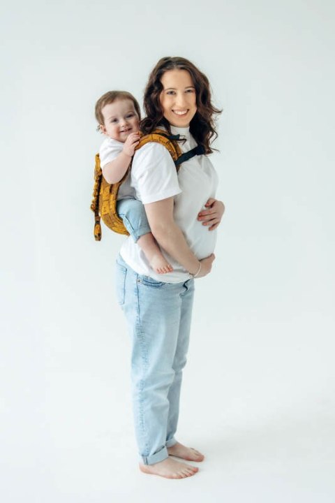 Nosidło Klamrowe Onbuhimo PRO z tkaniny żakardowej (100% bawełna), rozmiar standard - CAPYBARAS - TRIBU