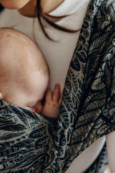 Żakardowa chusta do noszenia dzieci, 100% bawełna - WOLNY DUCH - COCOON - rozmiar S