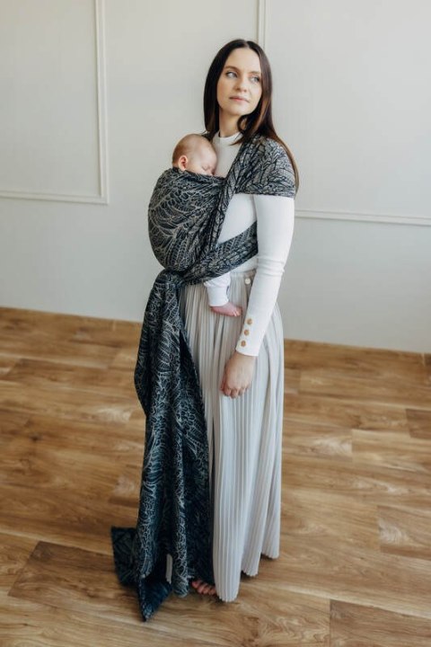 Żakardowa chusta do noszenia dzieci, 100% bawełna - WOLNY DUCH - COCOON - rozmiar S