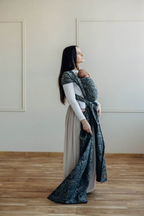 Żakardowa chusta do noszenia dzieci, 100% bawełna - WOLNY DUCH - COCOON - rozmiar XS