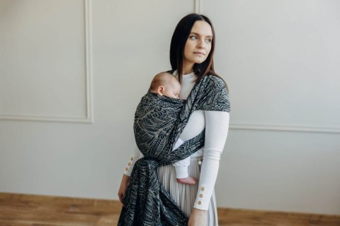 Żakardowa chusta do noszenia dzieci, 100% bawełna - WOLNY DUCH - COCOON - rozmiar XS
