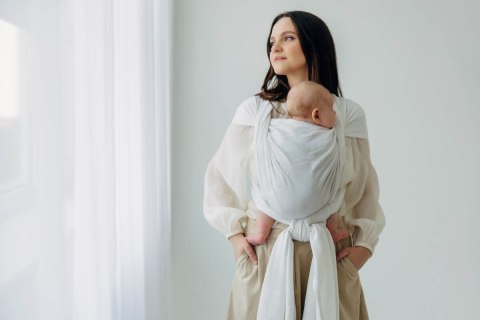 Żakardowa chusta do noszenia dzieci, 100% wiskoza bambusowa - VIRIDIFLORA - MILKY WAY - rozmiar XL