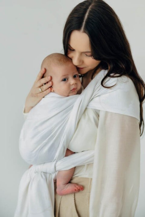 Żakardowa chusta do noszenia dzieci, 100% wiskoza bambusowa - VIRIDIFLORA - MILKY WAY - rozmiar S