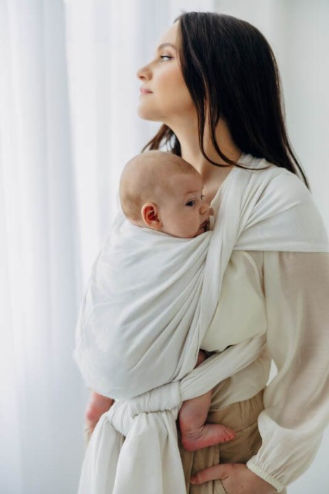 Żakardowa chusta do noszenia dzieci, 100% wiskoza bambusowa - VIRIDIFLORA - MILKY WAY - rozmiar S