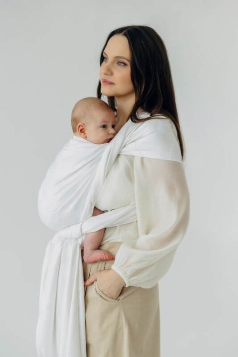 Żakardowa chusta do noszenia dzieci, 100% wiskoza bambusowa - VIRIDIFLORA - MILKY WAY - rozmiar XS