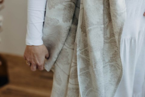 Żakardowa chusta do noszenia dzieci (50% bawełna, 25%konopie, 25% lyocell) - VIRIDIFLORA - CONNECT - rozmiar L