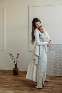 Żakardowa chusta do noszenia dzieci (50% bawełna, 25%konopie, 25% lyocell) - VIRIDIFLORA - CONNECT - rozmiar L