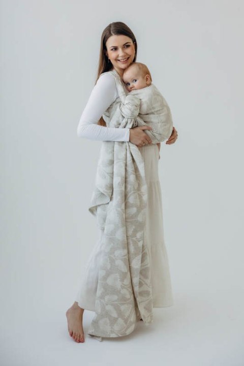 Żakardowa chusta do noszenia dzieci (50% bawełna, 25%konopie, 25% lyocell) - VIRIDIFLORA - CONNECT - rozmiar M