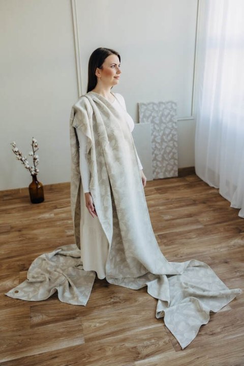 Żakardowa chusta do noszenia dzieci (50% bawełna, 25%konopie, 25% lyocell) - VIRIDIFLORA - CONNECT - rozmiar M