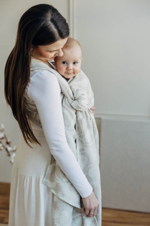 Żakardowa chusta do noszenia dzieci (50% bawełna, 25%konopie, 25% lyocell) - VIRIDIFLORA - CONNECT - rozmiar XS