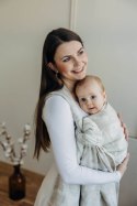 Żakardowa chusta do noszenia dzieci (50% bawełna, 25%konopie, 25% lyocell) - VIRIDIFLORA - CONNECT - rozmiar XS
