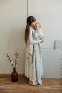 Żakardowa chusta do noszenia dzieci (50% bawełna, 25%konopie, 25% lyocell) - VIRIDIFLORA - CONNECT - rozmiar XS