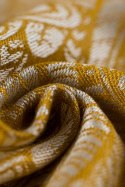 Żakardowa chusta kółkowa do noszenia dzieci, 100% wiskoza bambusowa, ramię bez zakładek - WOLNY DUCH - AURUM - standard 1.8m