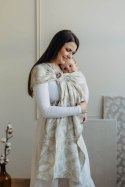 Żakardowa chusta kółkowa do noszenia dzieci (50% bawełna, 25%konopie, 25% lyocell), ramię bez zakładek - VIRIDIFLORA - CONNECT -