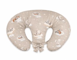 Bobono Poduszka rogal do karmienia bliźniąt + zdejmowana poszewka - Twinkle Woodland