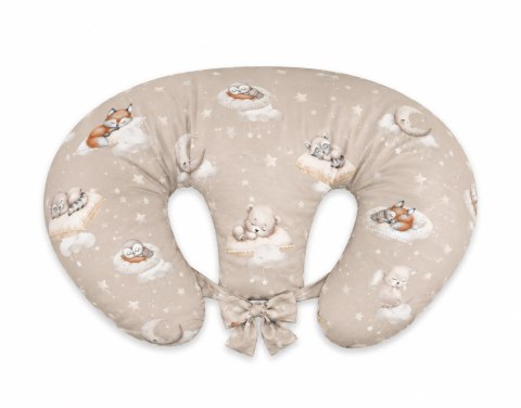 Bobono Poduszka rogal do karmienia bliźniąt + zdejmowana poszewka - Twinkle Woodland