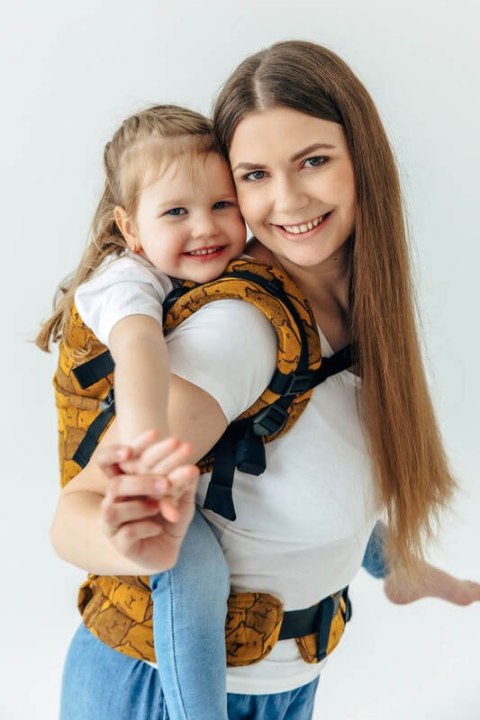 Nosidełko LennyPreschool z tkaniny żakardowej 100% bawełna, rozmiar preschool - CAPYBARAS - TRIBU