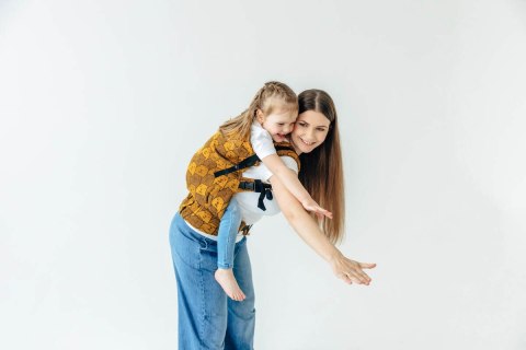 Nosidełko LennyPreschool z tkaniny żakardowej 100% bawełna, rozmiar preschool - CAPYBARAS - TRIBU