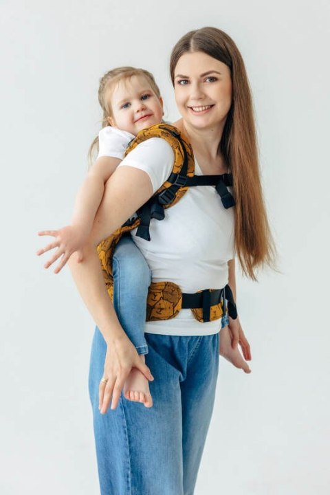 Nosidełko LennyPreschool z tkaniny żakardowej 100% bawełna, rozmiar preschool - CAPYBARAS - TRIBU