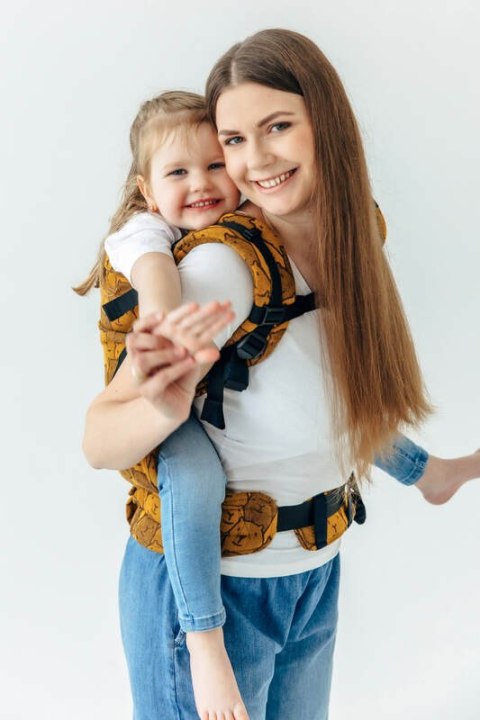 Nosidełko LennyPreschool z tkaniny żakardowej 100% bawełna, rozmiar preschool - CAPYBARAS - TRIBU