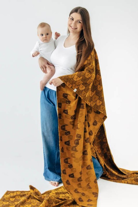 Żakardowa chusta do noszenia dzieci, 100% bawełna - CAPYBARAS - TRIBU - rozmiar XL