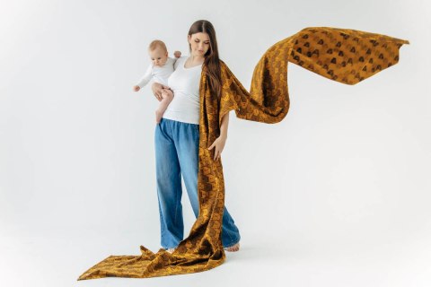 Żakardowa chusta do noszenia dzieci, 100% bawełna - CAPYBARAS - TRIBU - rozmiar M