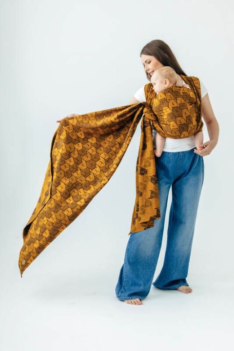 Żakardowa chusta do noszenia dzieci, 100% bawełna - CAPYBARAS - TRIBU - rozmiar S