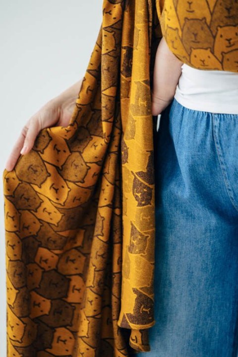 Żakardowa chusta do noszenia dzieci, 100% bawełna - CAPYBARAS - TRIBU - rozmiar S