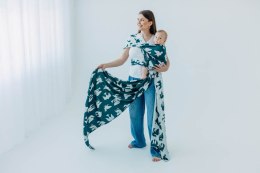Żakardowa chusta do noszenia dzieci, 100% wiskoza bambusowa - BIRDY - SKYWARD - rozmiar M