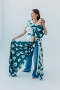Żakardowa chusta do noszenia dzieci, 100% wiskoza bambusowa - BIRDY - SKYWARD - rozmiar M