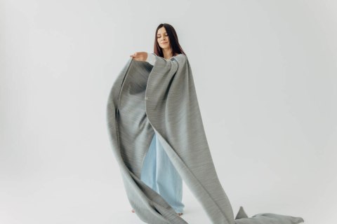 Żakardowa chusta do noszenia dzieci (54% jedwab, 46% bawełna) - LITTLE LOVE - MUNA - rozmiar XL