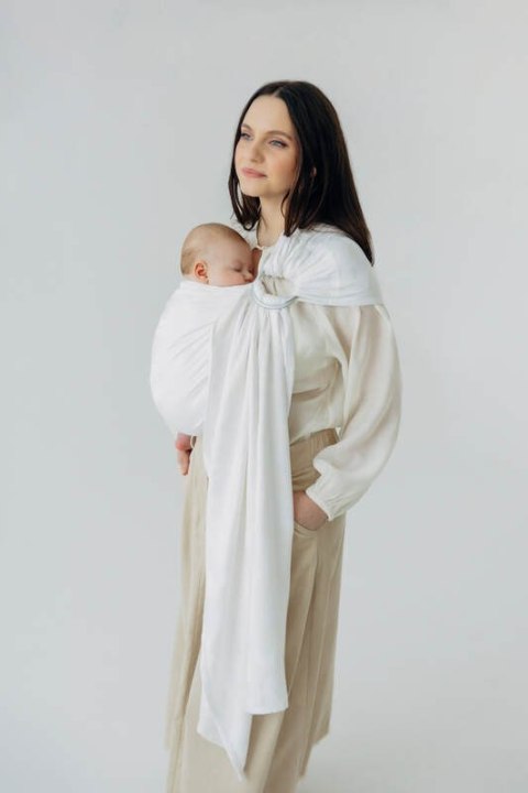 Żakardowa chusta kółkowa do noszenia dzieci, 100% wiskoza bambusowa, ramię bez zakładek - VIRIDIFLORA - MILKY WAY - standard 1.