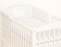 Bobono Ochraniacz do łóżeczka na szczebelki uniwersalny - Serduszka białe