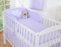 Bobono Ochraniacz do łóżeczka na szczebelki uniwersalny - Serduszka kropki na fiolecie