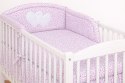 Bobono Ochraniacz do łóżeczka na szczebelki uniwersalny - Serduszka łączka różowa