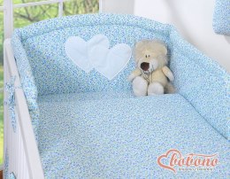Bobono Pościel 2-cz 120x90 - Serduszka łączka niebieska