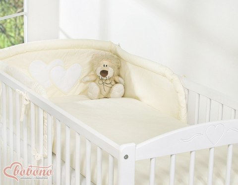 Bobono Pościel 3-cz 120x90 - Serduszka kremowe