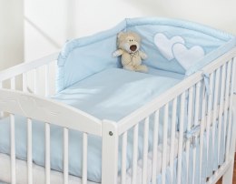 Bobono Pościel 3-cz 120x90 - Serduszka niebieskie