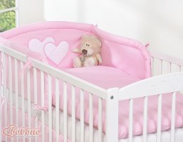 Bobono Pościel 3-cz 120x90 - Serduszka różowe