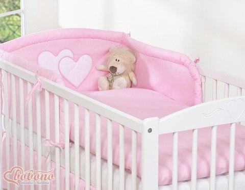 Bobono Pościel 3-cz 120x90 - Serduszka różowe