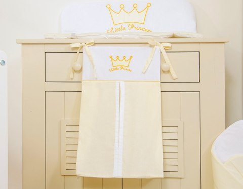Bobono Przybornik- Torba na pampersy- Little Prince/Princess kremowe