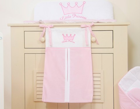 Bobono Przybornik- Torba na pampersy- Little Prince/Princess różowe