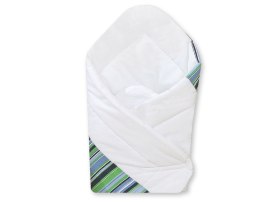 Bobono Rożek dla niemowląt miękki- Basic paseczki granatowe