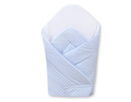 Bobono Rożek dla niemowląt usztywniany - Basic kratka niebieska