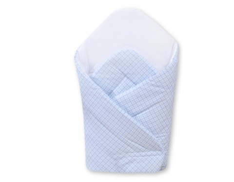 Bobono Rożek dla niemowląt usztywniany - Basic kratka niebieska