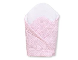 Bobono Rożek dla niemowląt usztywniany - Basic kratka różowa