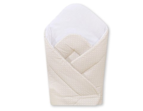 Bobono Rożek usztywniany- Wiszące serduszka kropki na beżu