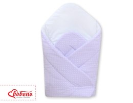 Bobono Rożek usztywniany- Wiszące serduszka kropki na fiolecie