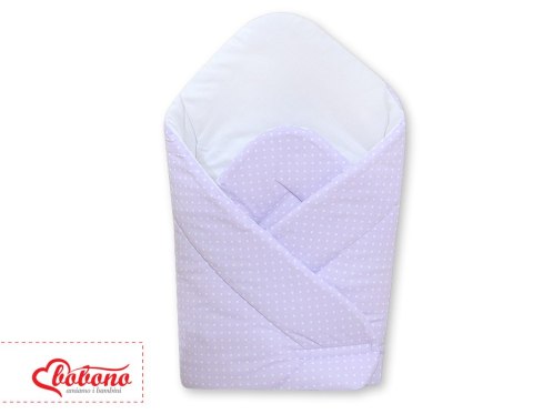 Bobono Rożek usztywniany- Wiszące serduszka kropki na fiolecie